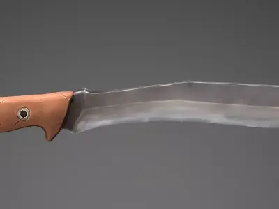 Stylized Machete Low-poly 3D model