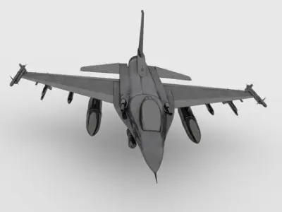  3D Fighter plane Low-poly 3D model