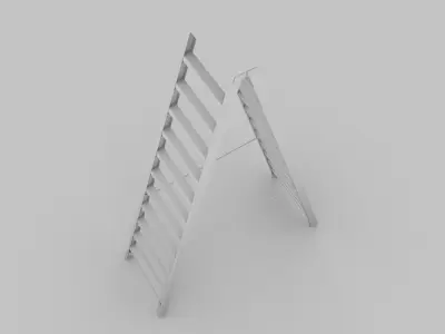 Heavy Duty 12 ft Ladder 3D model