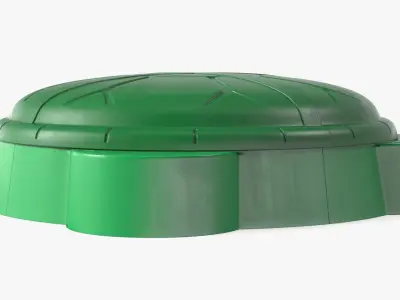 Little Tikes Turtle Sandbox with Covered Shell Green 3D model
