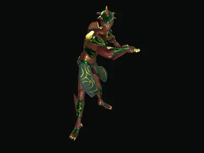 Atlantic Warrior Low-poly 3D model