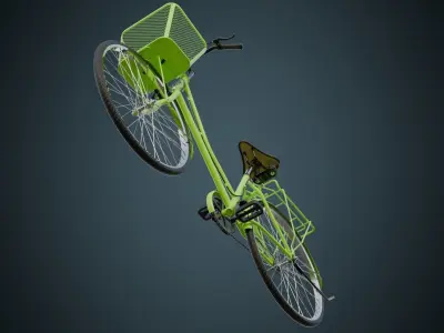 Bicycle 1 Basic Low-poly 3D model