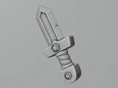 Cartoon Toy Sword - Stylized Low Poly Game Asset 3D Model 3D model