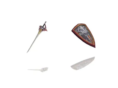 Noble Guard - Sword and Shield Low-poly 3D model