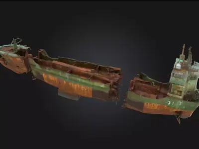 Fragmented Vessel Broken Pottery Model 3D model