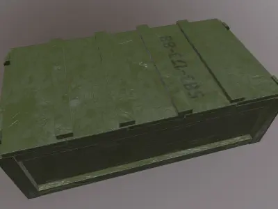 Ammunition Box Low-poly 3D model purchase
