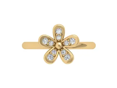Solitaire Engagement Ring 3D print model 63