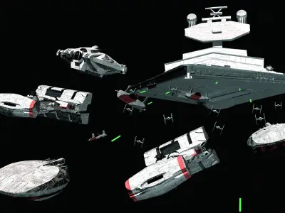 Correlian corvette Free 3D model