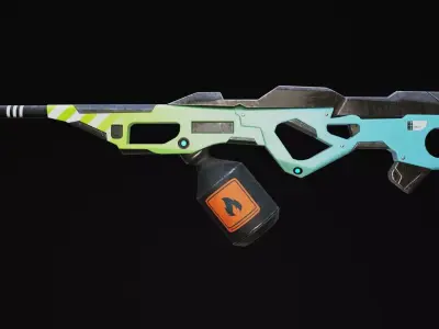 Rakon - Modern Rifle Sci-Fi Game Ready Free low-poly 3D model