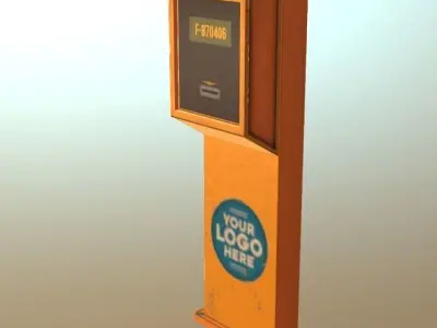 Parking Ticket Counter Low-poly 3D model
