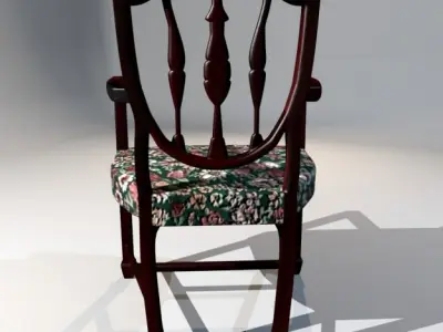 3D Model Antique Dining Chair 3D model