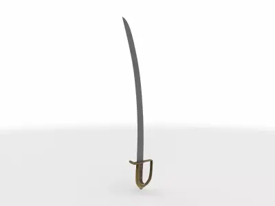sword sabre 03  3D model