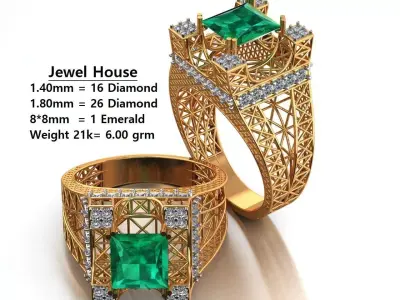 Fusion Eiffel Tower Ring 3D print model