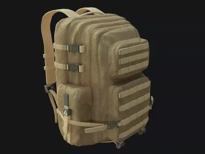 Military Backpack Tactical PBR 3D model