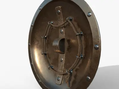 Spartan shield Low-poly 3D model purchase
