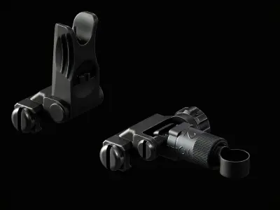 KAC Micro Sights Low-poly 3D model