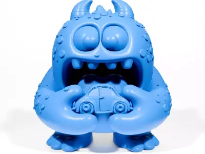 Devouring monster Toy 3D print model