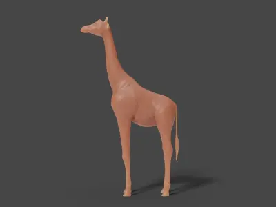 3D Giraffe Sculpture Model 3D model