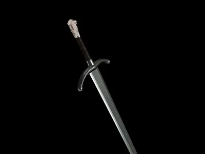 Sword Low-poly 3D model 98