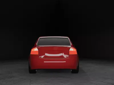 Stylized Audi S4 - Game Ready Low-poly 3D model
