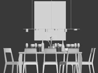 Dinning Set 21 3D model