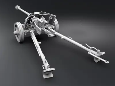 Pak 40 Scale model 3D print model