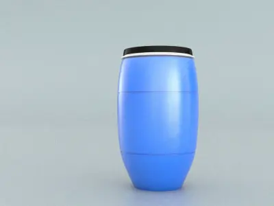 laos Game Plastic Barrel Low-poly 3D model