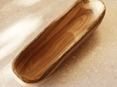  Long Live Edge Wooden Bowl Model 