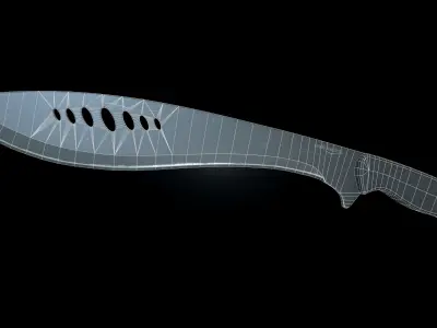 Kukri Machete Low-poly 3D model
