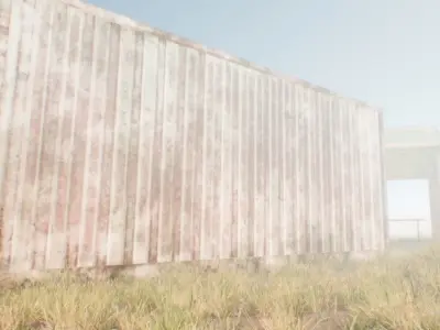 Apocalyptic Shipping Container 3D model