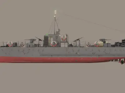 Small hunter of the MO-4 type Low-poly 3D model