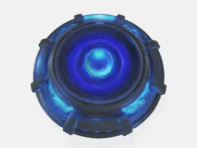 A glowing sci-fi energy core 3D model