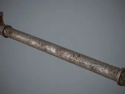 Pipe Rusted Low-poly 3D model