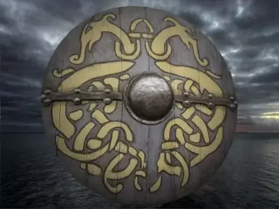 viking shield 6 Low-poly 3D model