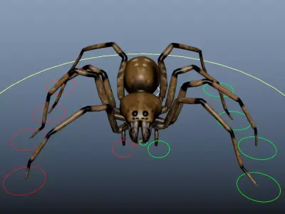 Spider Rig  Low-poly 3D model