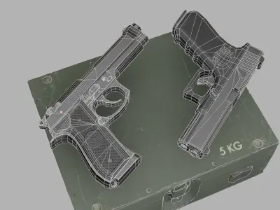 Beretta and Glock 3D Model Pack