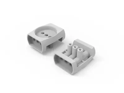 3-Way Adaptor Plastic Injection Mold - RFM 3D model