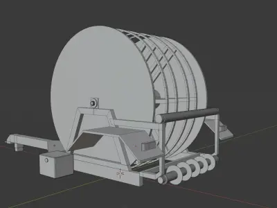 Low-poly Slurrykat Trailed Reeler 3D Model Low-poly 3D model