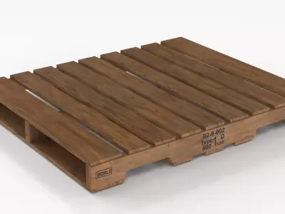 Wooden Pallet T1 Low-poly 3D model