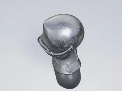 knight helmet armor Low-poly 3D model