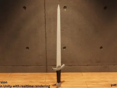 Swords - Lowpoly Textured and Color based Low-poly 3D model