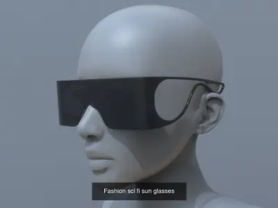 Fashion Sci fi glasses pack x3 3D Model Collection