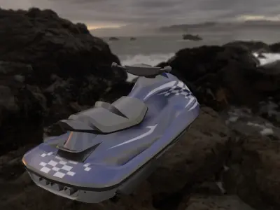 Jetski jet ski Low-poly 3D model purchase