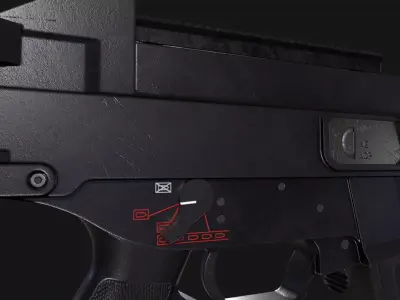 UMP45 Submachine Gun Low-poly 3D model