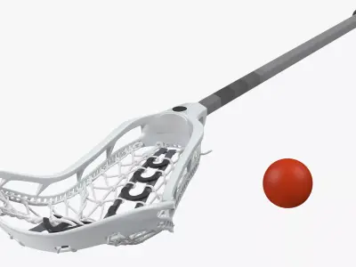 Lacrosse Stick and Ball 3D model purchase