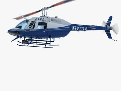 Bell Jetranger 206 Los Angeles Police Helicopter 3D model