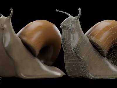 Snail Low-poly 3D model purchase