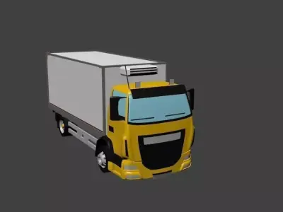 Truck Refrigerated  Low-poly 3D model