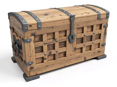 Old Chest 06 Low-poly 3D model
