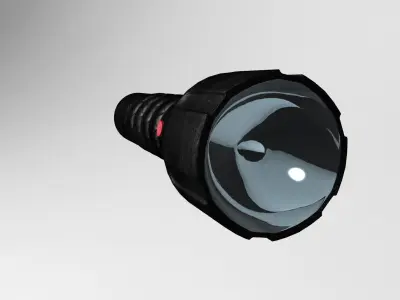 Flashlight with lens 3D model purchase
